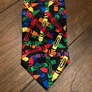 BINNEY & SMITH CRAYOLA Crayon Tie 1998 90s Vintage Art Teacher